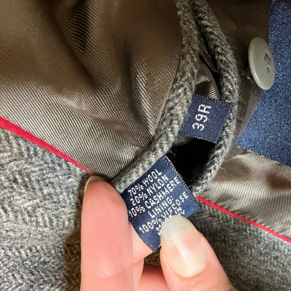 J.Crew Wool Blazer Men’s 39R Tweed / Herringbone Sports Coat Jacket In Brown - Picture 8 of 13